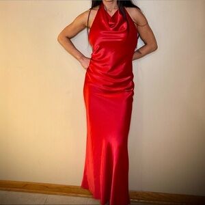 NWT Lauren Ralph Lauren red dress maxi